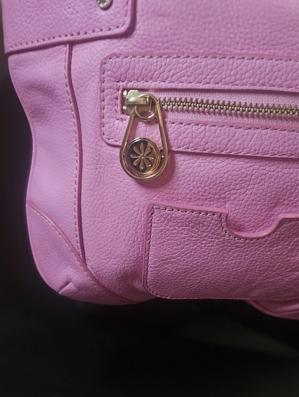 Isaac Mizrahi Live Pink Leather Crossbody Bag - Picture 7 of 10